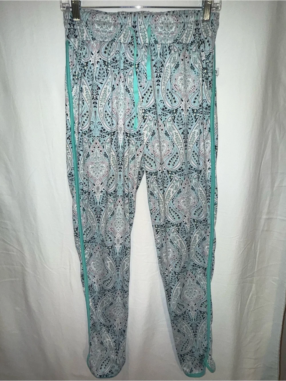 Echo Sleepwear Teal Paisley Two-Piece Pajama Set Small